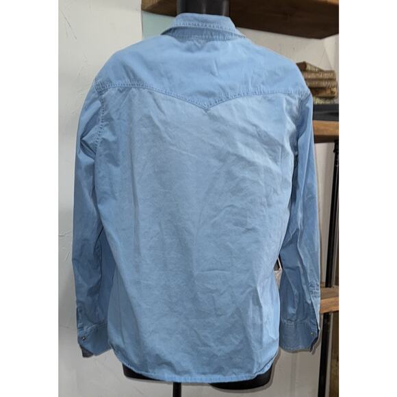 Wrangler Retro Premium Blue Large Work Shirt - Picture 5 of 9